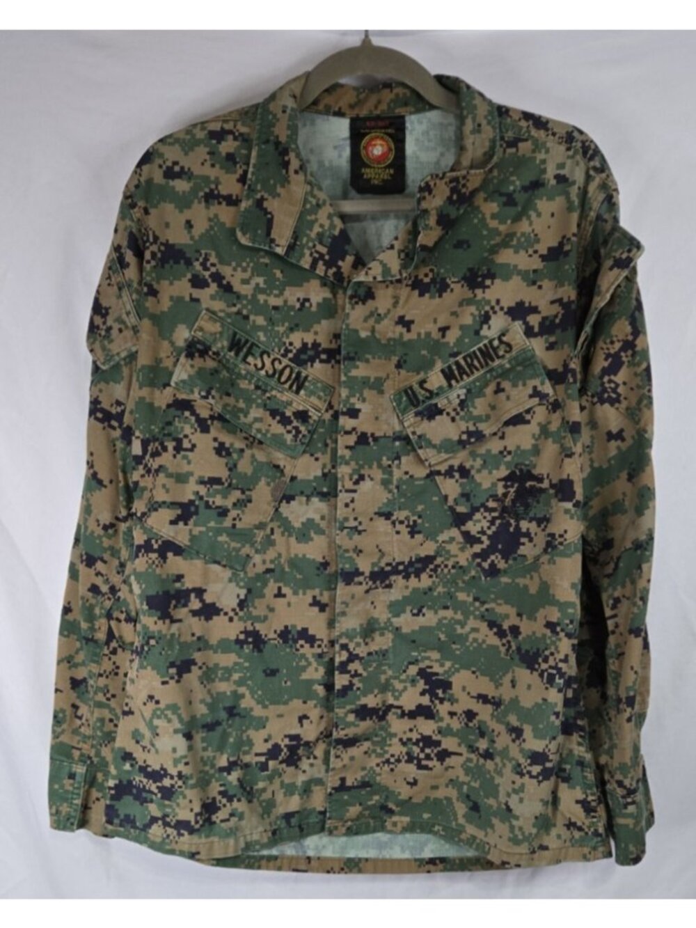 Marine Marpat Shirt Jacket Mens Small Short USMC Camo Woodland Blouse Top